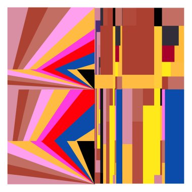 Kaynak için vektör renkli geometrik ve eğri arkaplan deseni