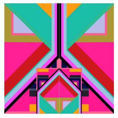 Kaynak için vektör renkli geometrik ve eğri arkaplan deseni