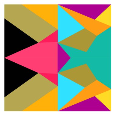 Kaynak için vektör renkli geometrik ve eğri arkaplan deseni