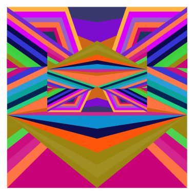 Kaynak için vektör renkli geometrik ve eğri arkaplan deseni