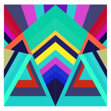 Kaynak için vektör renkli geometrik ve eğri arkaplan deseni