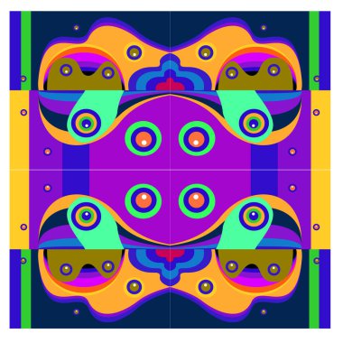 Kaynak için vektör renkli geometrik ve eğri arkaplan deseni