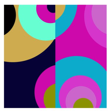 Kaynak için vektör renkli geometrik ve eğri arkaplan deseni