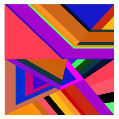 Kaynak için vektör renkli geometrik ve eğri arkaplan deseni