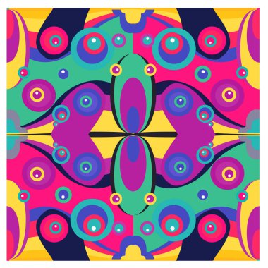 Kaynak için vektör renkli geometrik ve eğri arkaplan deseni