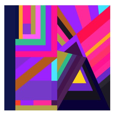 Kaynak için vektör renkli geometrik ve eğri arkaplan deseni