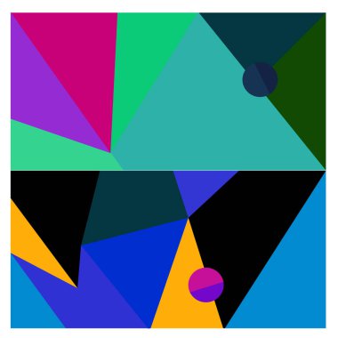 Kaynak için vektör renkli geometrik ve eğri arkaplan deseni