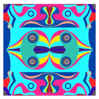 Kaynak için vektör renkli geometrik ve eğri arkaplan deseni