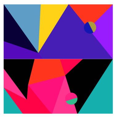 Kaynak için vektör renkli geometrik ve eğri arkaplan deseni