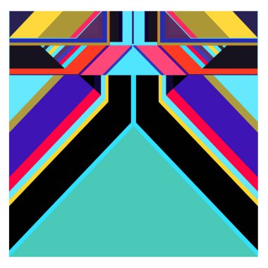 Kaynak için vektör renkli geometrik ve eğri arkaplan deseni