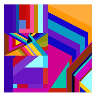 Kaynak için vektör renkli geometrik ve eğri arkaplan deseni