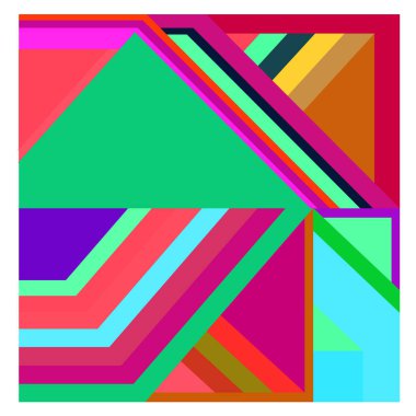 Kaynak için vektör renkli geometrik ve eğri arkaplan deseni