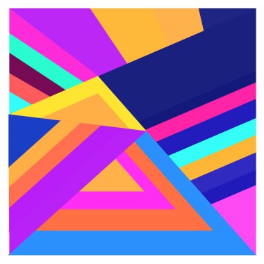 Kaynak için vektör renkli geometrik ve eğri arkaplan deseni