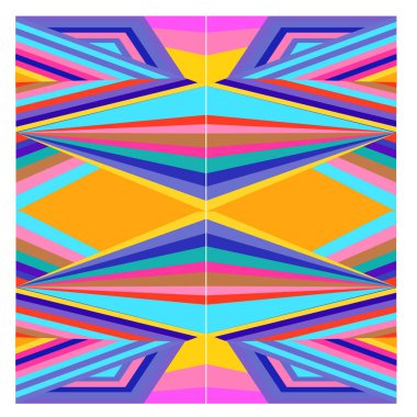 Kaynak için vektör renkli geometrik ve eğri arkaplan deseni