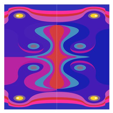 Kaynak için vektör renkli geometrik ve eğri arkaplan deseni