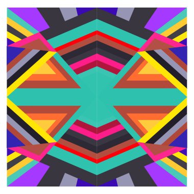 Kaynak için vektör renkli geometrik ve eğri arkaplan deseni