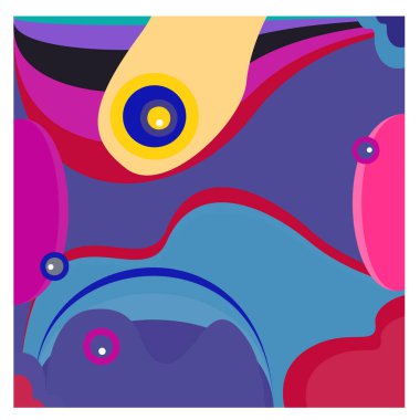 Kaynak için vektör renkli geometrik ve eğri arkaplan deseni