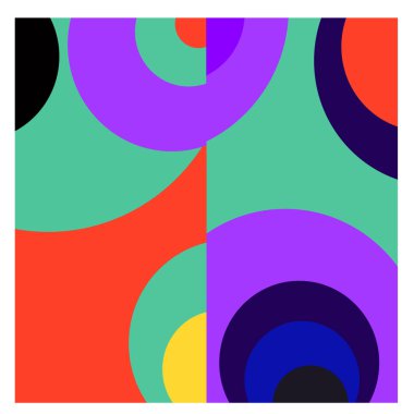 Kaynak için vektör renkli geometrik ve eğri arkaplan deseni