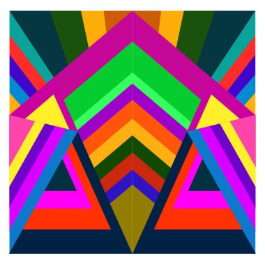 Kaynak için vektör renkli geometrik ve eğri arkaplan deseni