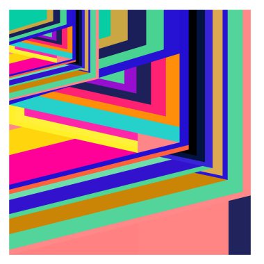 Kaynak için vektör renkli geometrik ve eğri arkaplan deseni