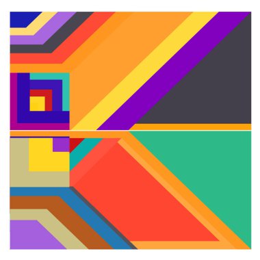 Kaynak için vektör renkli geometrik ve eğri arkaplan deseni