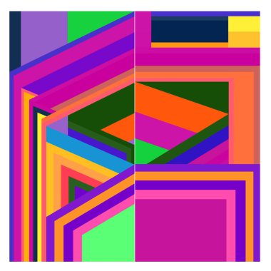 Kaynak için vektör renkli geometrik ve eğri arkaplan deseni