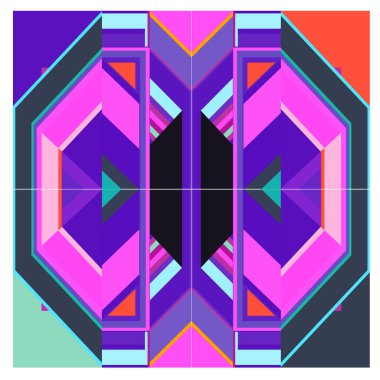 Kaynak için vektör renkli geometrik ve eğri arkaplan deseni