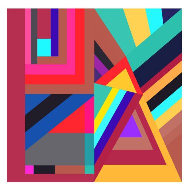 Kaynak için vektör renkli geometrik ve eğri arkaplan deseni