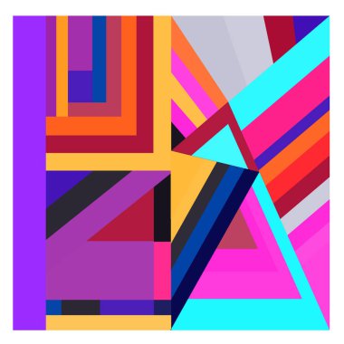 Kaynak için vektör renkli geometrik ve eğri arkaplan deseni