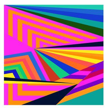 Kaynak için vektör renkli geometrik ve eğri arkaplan deseni