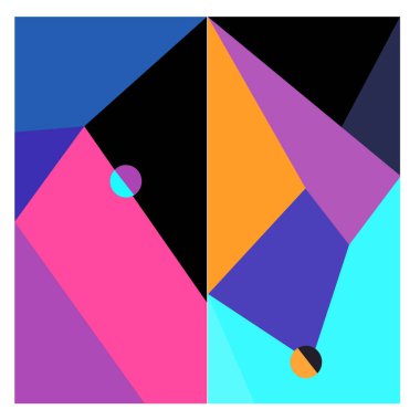 Kaynak için vektör renkli geometrik ve eğri arkaplan deseni