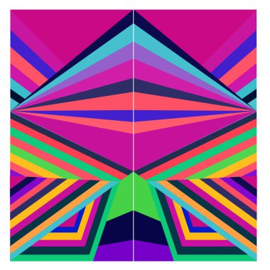 Kaynak için vektör renkli geometrik ve eğri arkaplan deseni