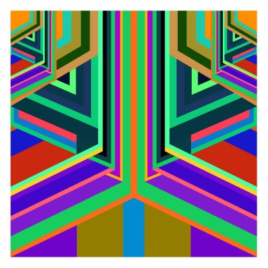 Kaynak için vektör renkli geometrik ve eğri arkaplan deseni