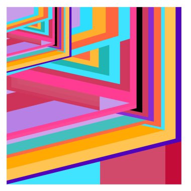 Kaynak için vektör renkli geometrik ve eğri arkaplan deseni