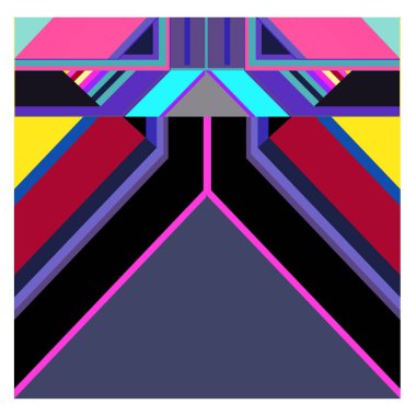 Kaynak için vektör renkli geometrik ve eğri arkaplan deseni