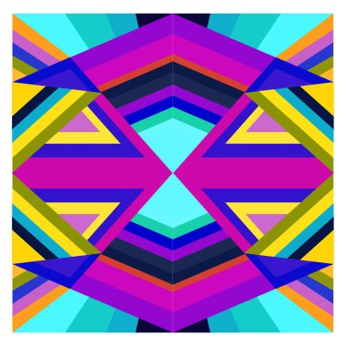 Kaynak için vektör renkli geometrik ve eğri arkaplan deseni