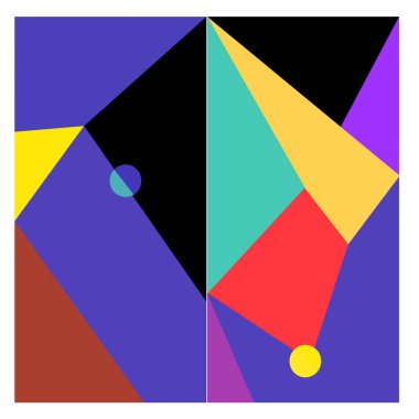 Kaynak için vektör renkli geometrik ve eğri arkaplan deseni