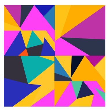 Kaynak için vektör renkli geometrik ve eğri arkaplan deseni