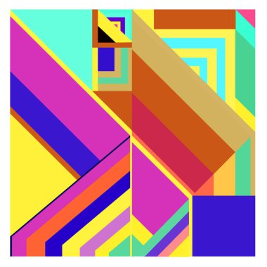 Kaynak için vektör renkli geometrik ve eğri arkaplan deseni