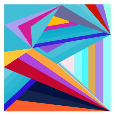 Kaynak için vektör renkli geometrik ve eğri arkaplan deseni