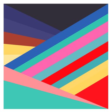 Kaynak için vektör renkli geometrik ve eğri arkaplan deseni