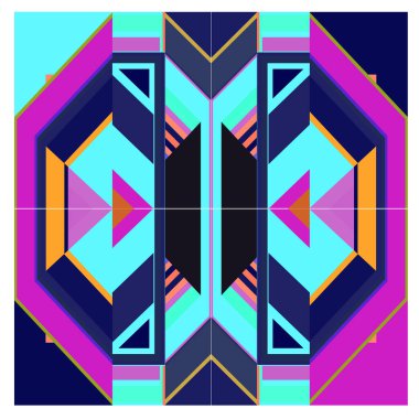 Kaynak için vektör renkli geometrik ve eğri arkaplan deseni