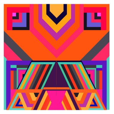 Kaynak için vektör renkli geometrik ve eğri arkaplan deseni