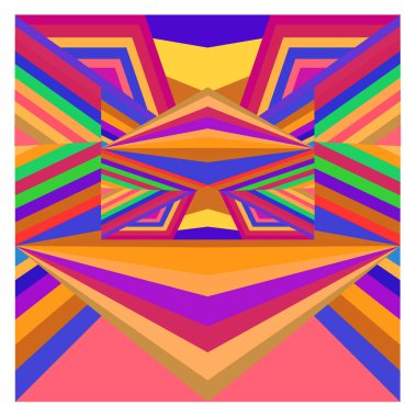 Kaynak için vektör renkli geometrik ve eğri arkaplan deseni