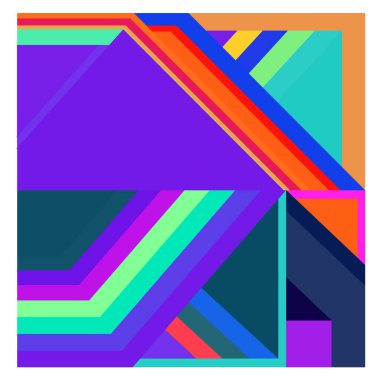 Kaynak için vektör renkli geometrik ve eğri arkaplan deseni