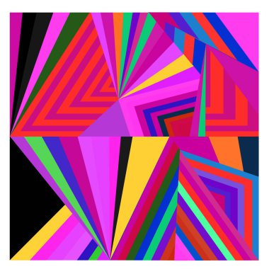 Kaynak için vektör renkli geometrik ve eğri arkaplan deseni