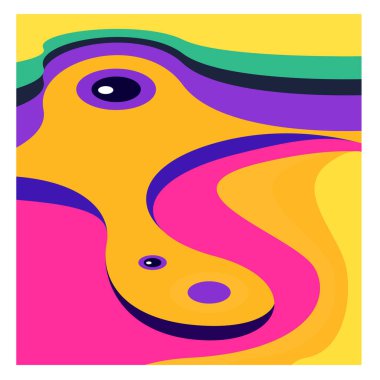 Kaynak için vektör renkli geometrik ve eğri arkaplan deseni