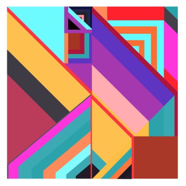 Kaynak için vektör renkli geometrik ve eğri arkaplan deseni