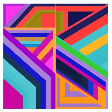 Kaynak için vektör renkli geometrik ve eğri arkaplan deseni