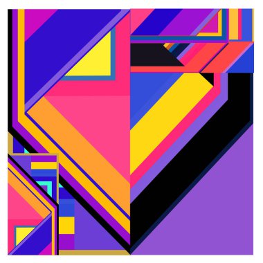 Kaynak için vektör renkli geometrik ve eğri arkaplan deseni